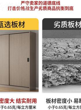 #推济拉门柜家用卧室简易组出租房经木质儿ACO童小柜衣装子收纳挂