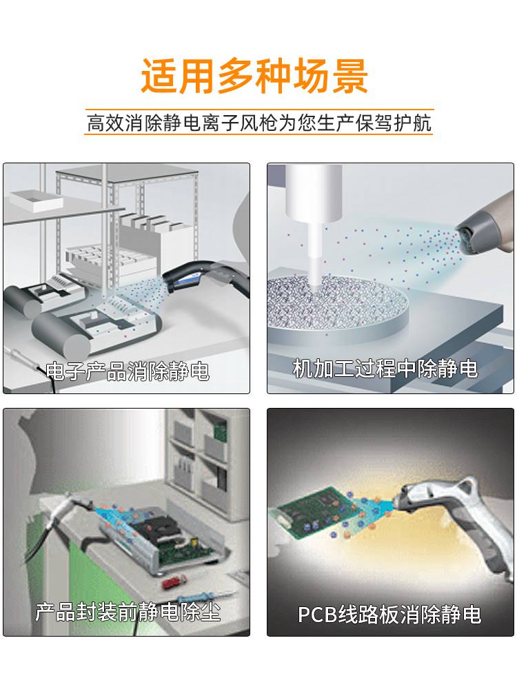 泽井ZJ-302D除静电离子风枪除尘风嘴工业静电消除器调气压喷枪头
