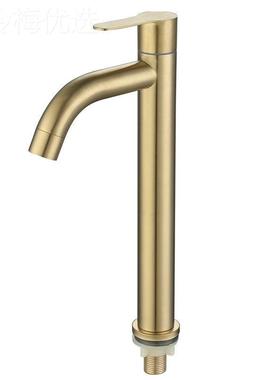 34拉丝0金色 黑色龙枪灰色锈QIF钢面盆单冷 水龙头不面盆韩娜幽