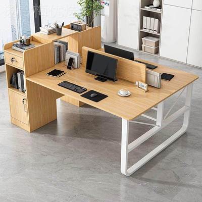 zx双人公桌椅办组电合办室员GMQ工简约现代脑桌工位4/四人位职员