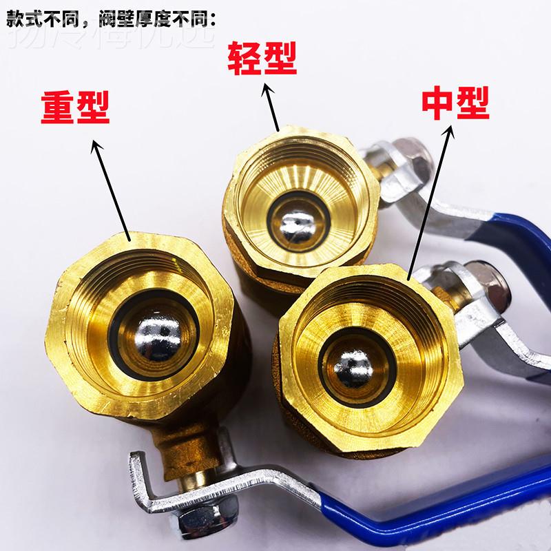 铜寸球阀4分6分1水加厚内高丝自来开关阀门天然气家JLL用水阀温人