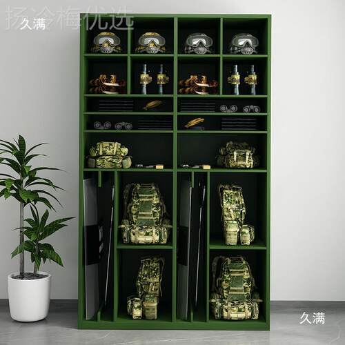 军绿色单人人装备双物柜携行背囊柜资器ZBG-01材柜牌头盔存放盾柜