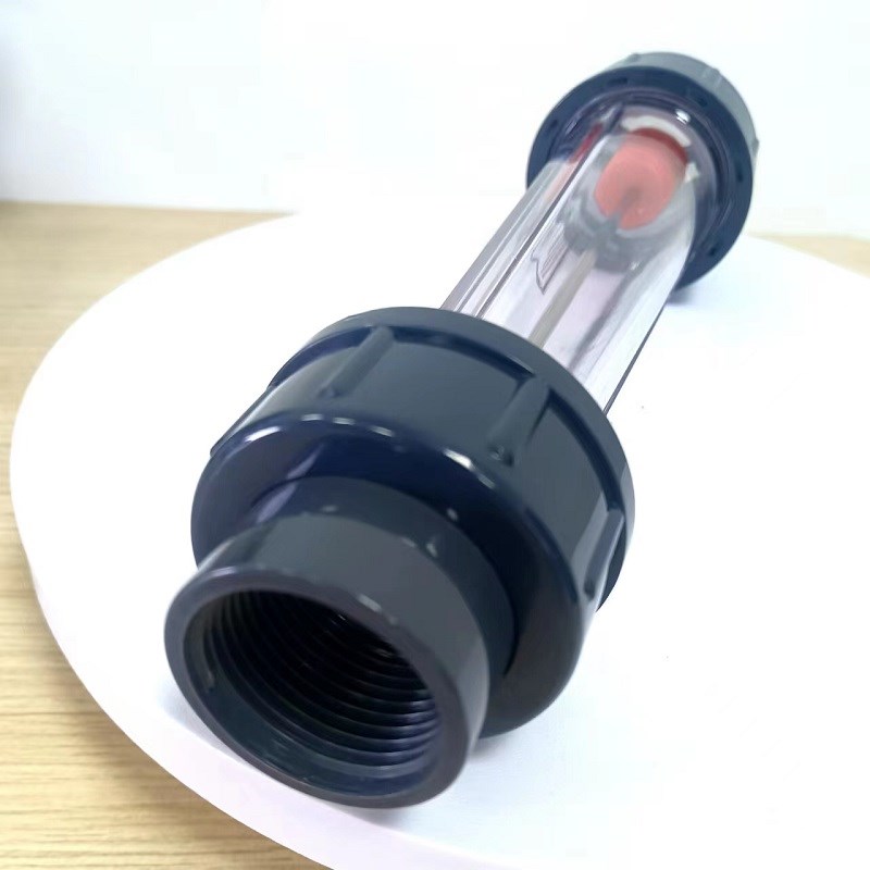 透明塑料转子 内丝式浮子流量计 立式内螺纹管道式流量计 水液体