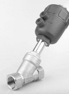 304不锈钢气动角座阀 高温蒸汽螺纹角座阀门DN15 20 25 32 405065