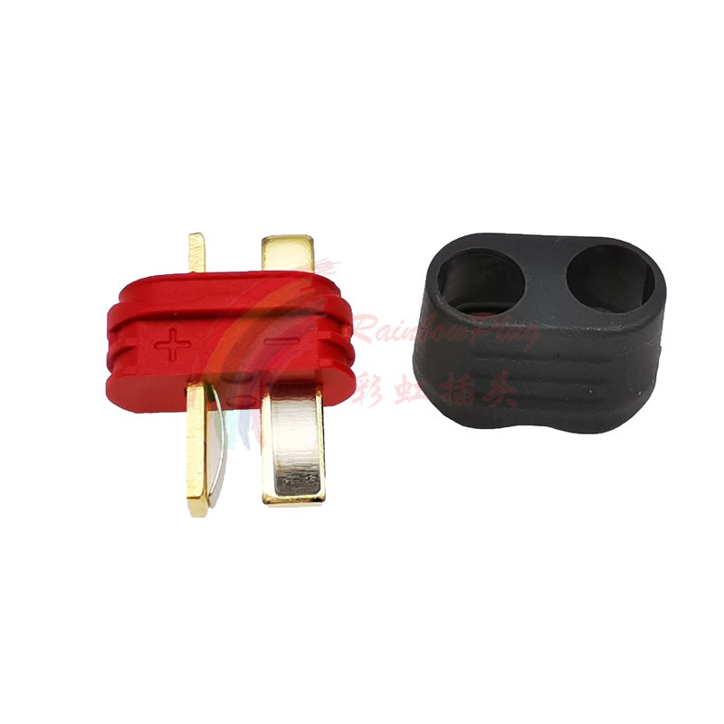 全新原装Amass AM-1015E-M/F 带护套T插 防滑大电流 镀真金公母头