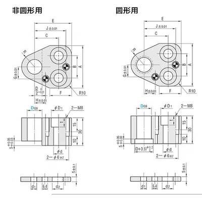 米思米标准件精密冲头固定座汽车模配CP-APCP-FPDP-APDP-FPAP-FP