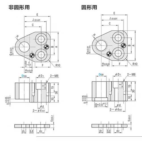 米思米标准件精密冲头固定座汽车模配CP-APCP-FPDP-APDP-FPAP-FP