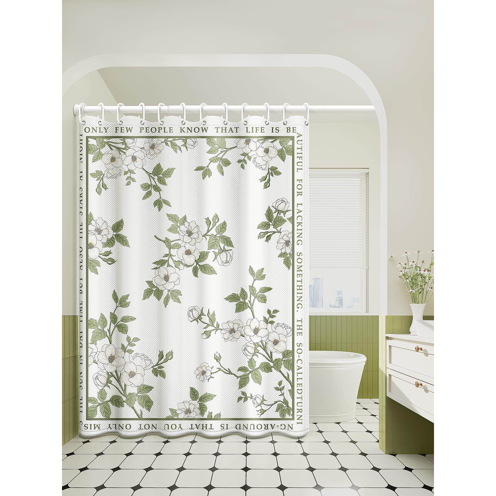 新款防水浴帘浴室卫生间专用洗澡淋浴厕所干湿分离隔断拉帘挡水帘