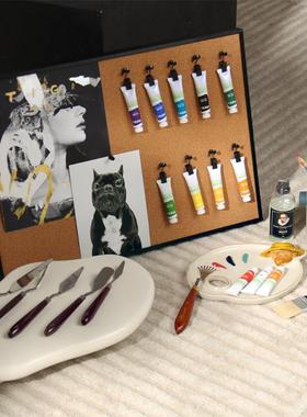 绘画主题彩色软装饰品样板房儿童房书桌台面摆件房间装饰画挂画