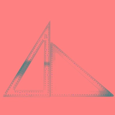 三角尺不锈钢大号加厚直角三角板25CM金属刻字工程绘图等边直角尺