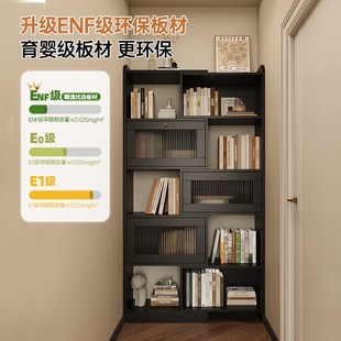 复古转角组合书柜可伸缩书架客厅卧室家用储物展示柜定制 轻奢法式