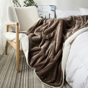 小毛毯被子盖毯羊羔绒双层加厚珊瑚绒办公室午睡小毯午休空调毯子