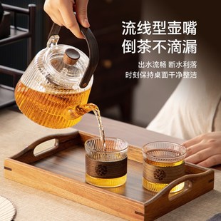 泡茶家用电陶炉围炉煮茶器茶具套装 玻璃蒸煮茶壶耐高温烧水壶新款