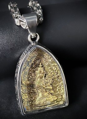 生肖本命年佛牌男女钛钢项链吊坠挂件大日如来观音菩萨普贤文殊虚