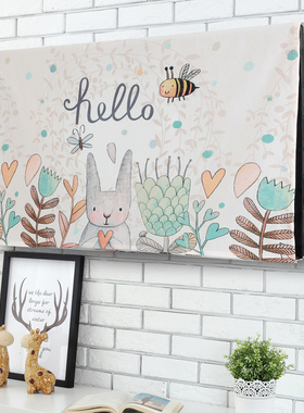 挂式电视机罩防尘罩布艺壁挂液晶曲面电视罩防尘罩电视套324255寸