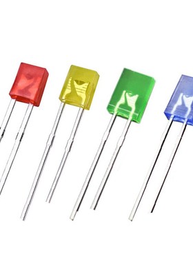 2X3X4方形直插LED灯2*5*7 白色红黄绿蓝粉紫色灯珠 234/257指示灯