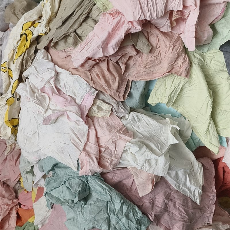 浅色全棉旧衣服裁片碎布工业擦机布吸油吸水擦油不掉毛碎布抹布