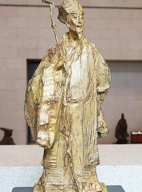 苏东坡居士名人雕像抽象艺术博物馆文化玻璃钢彷铜雕塑装饰摆件