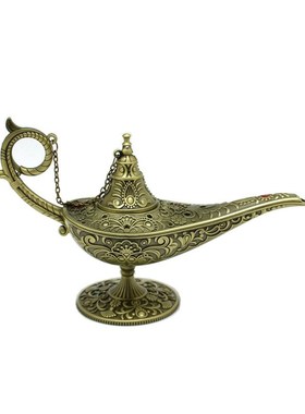 现化家居装饰摆件20cm阿拉丁神灯锌合金桌面饰品简约家居礼品包邮