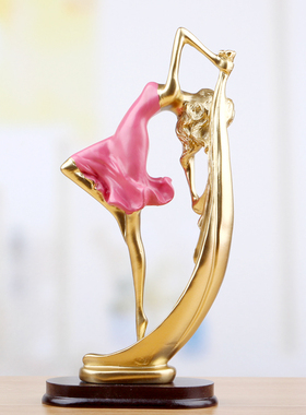 欧式家居客厅装饰品电视柜酒柜抽象工艺品少女摆件雕塑艺术品创意