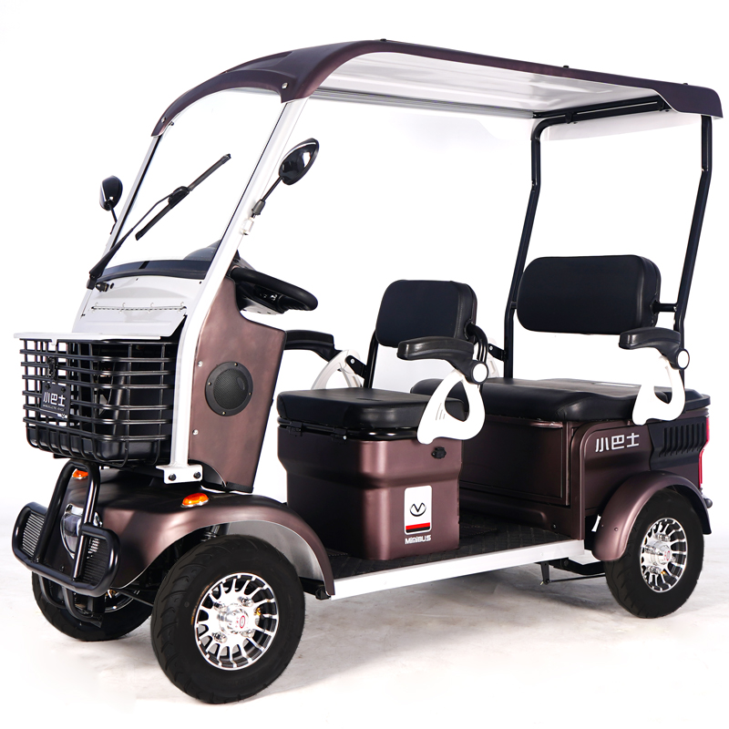 小巴士E900定制四座电动四轮老年代步车景区观光车家用客货两用