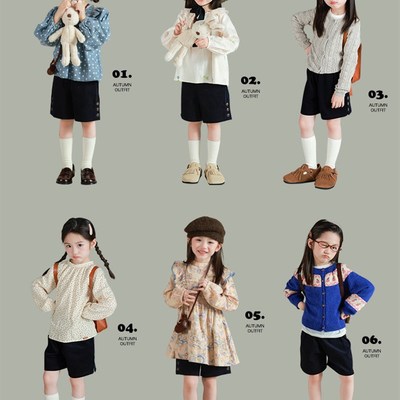 utouto大耳象女童纽扣灯芯绒短裤2025秋季新款宝儿纯棉五分裤子