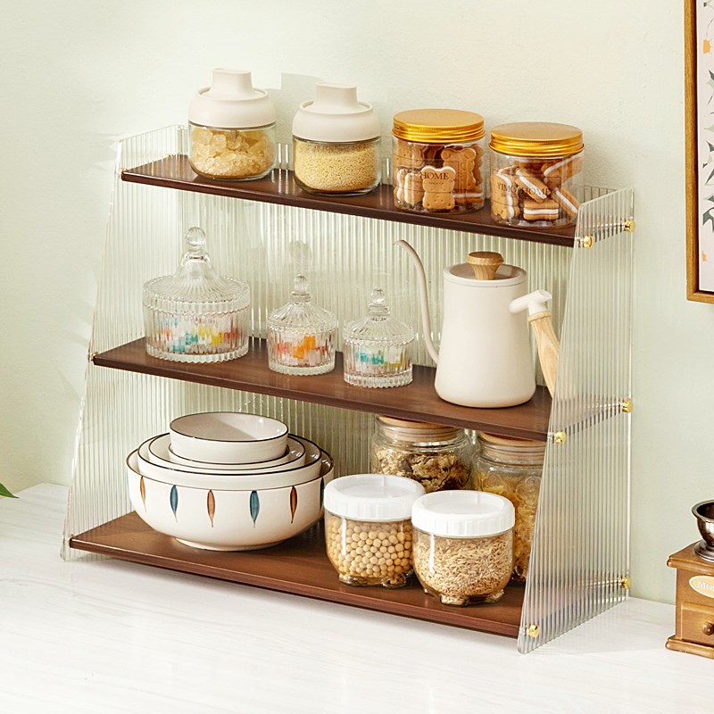 厨房碗柜置物架柜式碗盘收纳架盒多功能碗架调料架碗筷柜子储物柜