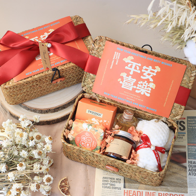 伴手透明套装礼女伴娘结婚实用婚礼感回礼竹编篮闺蜜教师生日礼盒