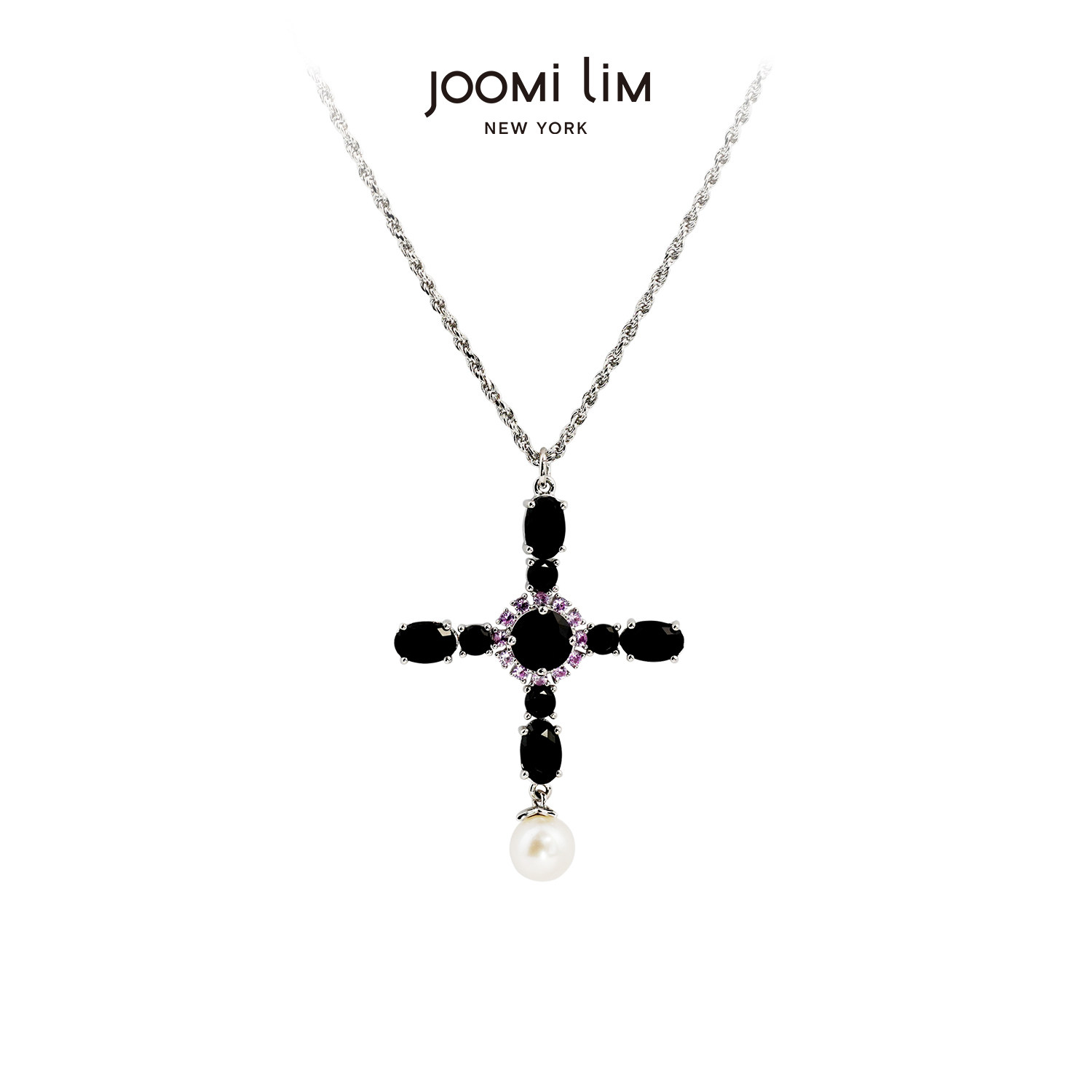 JOOMiLiM茱蜜商场同款唯心主义十字项链S925银饰女小众高级锁骨链