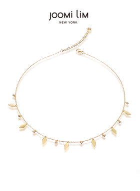 JOOMiLiM茱蜜商场同款守护系列悠然项链金色女S925银锁骨链设计感