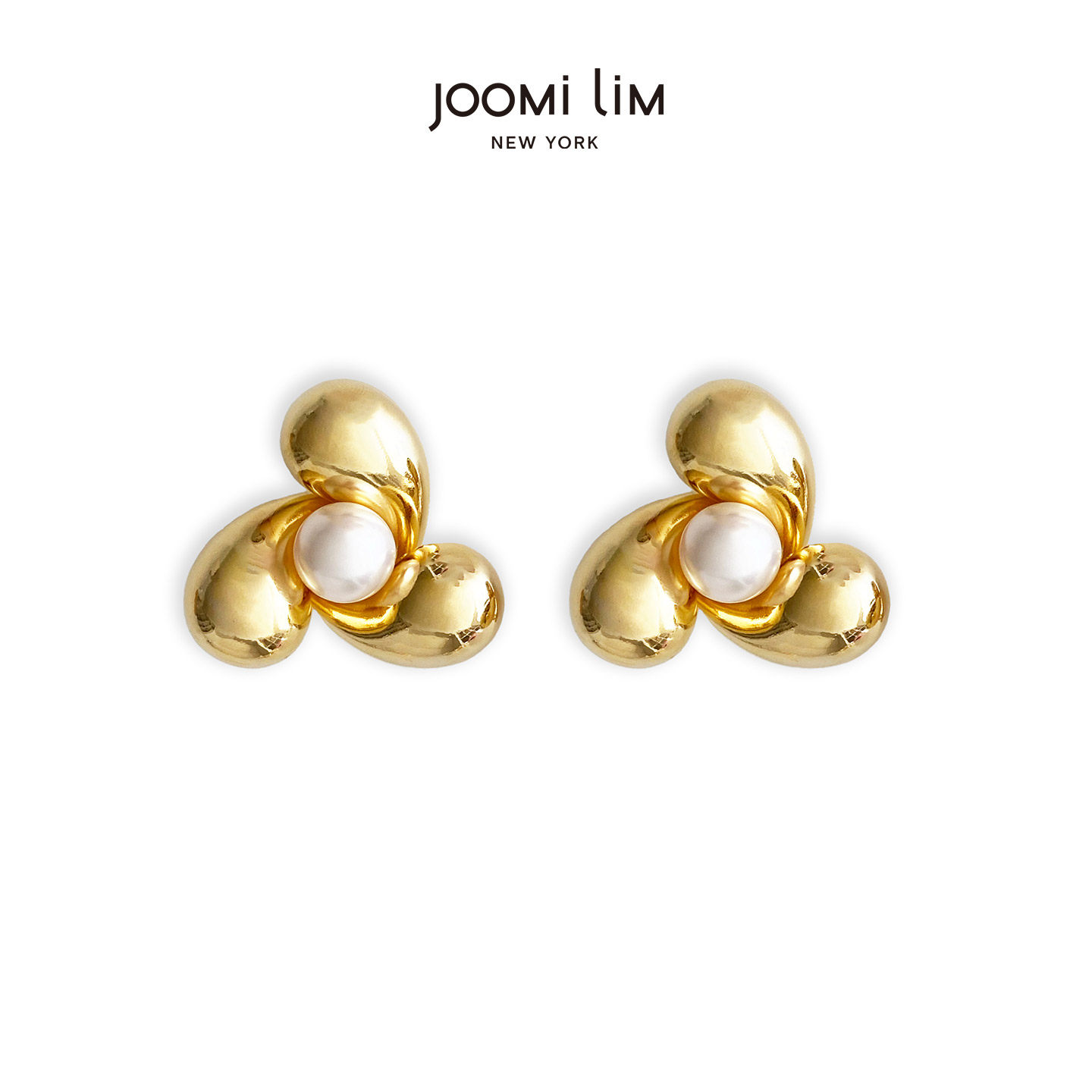 JOOMiLiM茱蜜商场同款阿蕾西斯耳饰复古百搭设计感仿珍珠花朵耳环