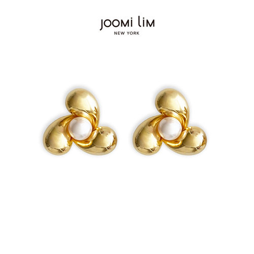 JOOMiLiM茱蜜商场同款阿蕾西斯耳饰复古百搭设计感仿珍珠花朵耳环