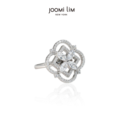 JOOMiLiM茱蜜商场同款梅耶之星戒指女S925银饰浪漫山茶花小众设计