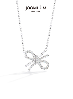 JOOMiLiM茱蜜商场同款白色蝴蝶结项链女S925银百搭送礼刘些宁同款