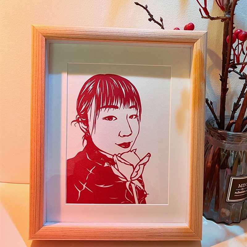 人像照片手工剪纸定制送朋友领导公司伴手礼商务纪念生日礼物