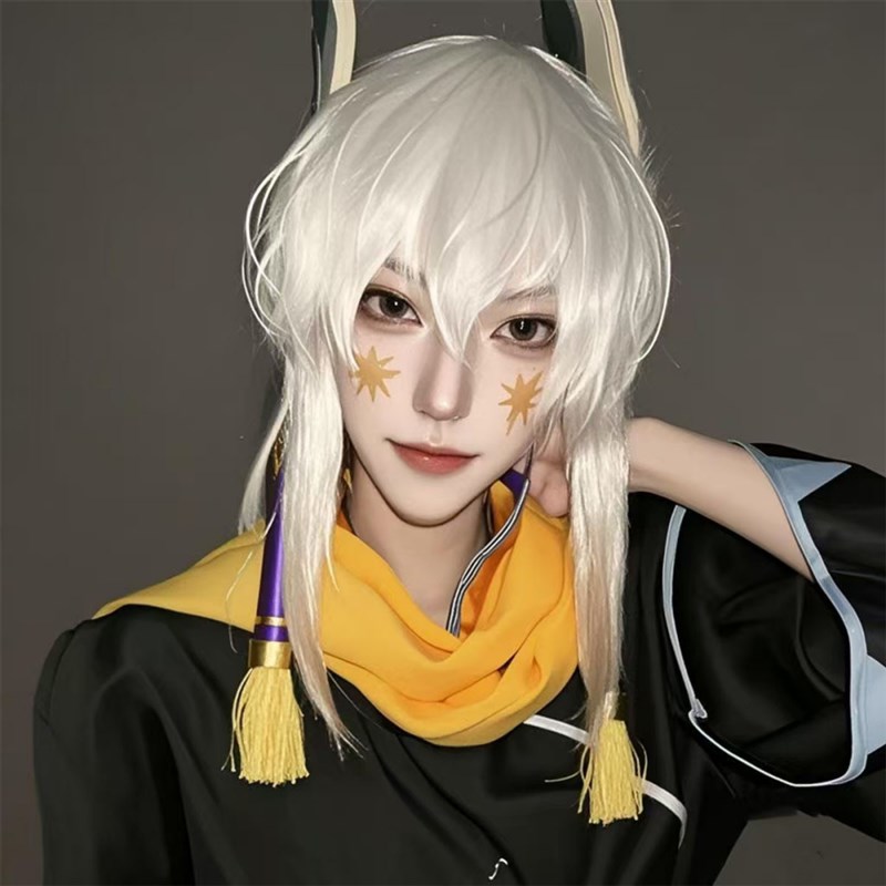 光遇cos轻桃白鸟假发男女通用日常动漫感自孽时尚潮流个性全头套