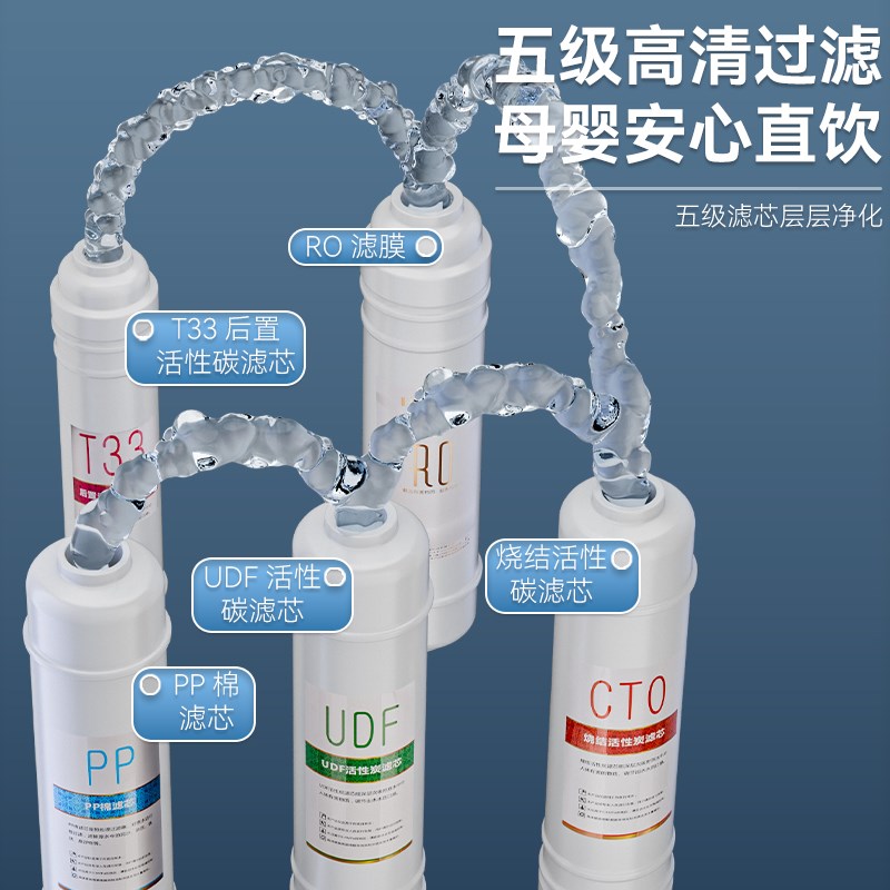 羽燕RO反渗透过滤净水器家用茶吧一体机除水垢直饮加热净饮纯水机
