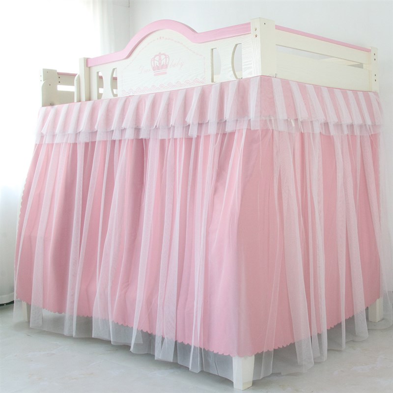 家用子母床下铺纯色遮光床帘儿童床蚊帐高低床遮挡帘上下床遮光帘