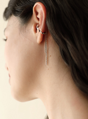pn耳夹无耳洞女简约流苏复古潮气质小众设计耳环高级感耳挂耳骨夹