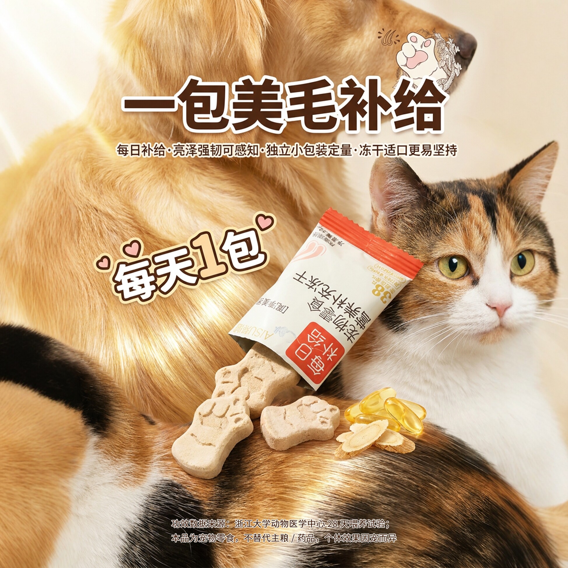 战利品猫咪零食防掉毛美毛