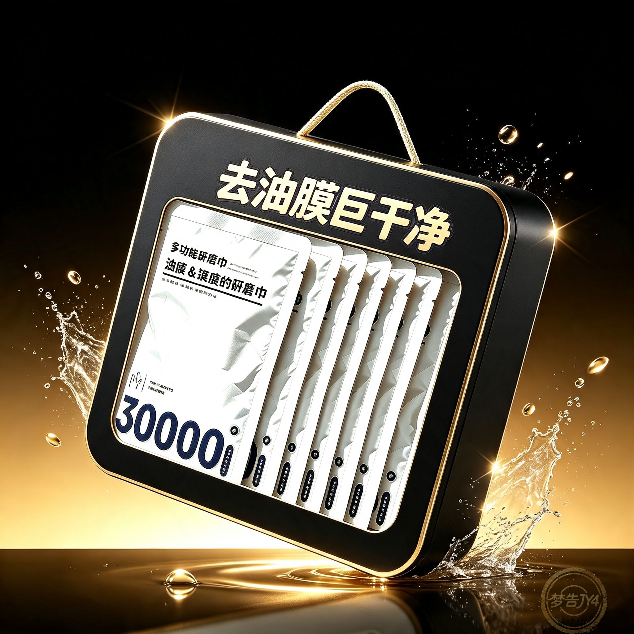 便携汽车去油膜镀膜研磨湿巾套装