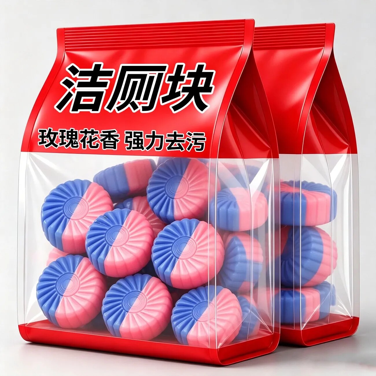 热销玫瑰香氛洁厕宝除臭留香