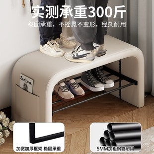 凳家用进门长条凳卧室入户多功能轻奢高级感穿鞋 软包换鞋 凳一体凳
