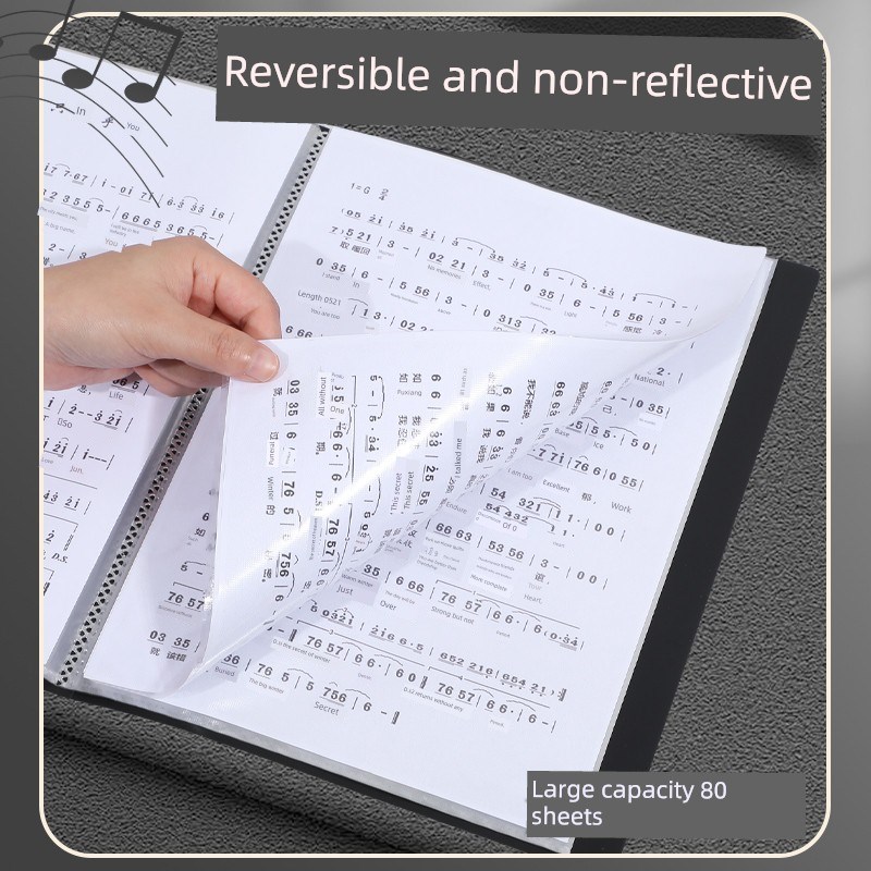 乐谱夹琴谱夹钢琴专用夹子乐谱收纳册资料册a4文件夹不反光可改谱