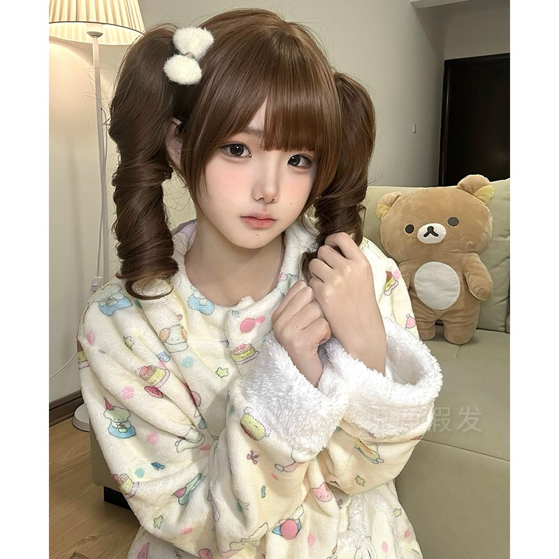 说鹿假发4.0新工艺虎口夹lolita短发新款女日常网红短发自然全头