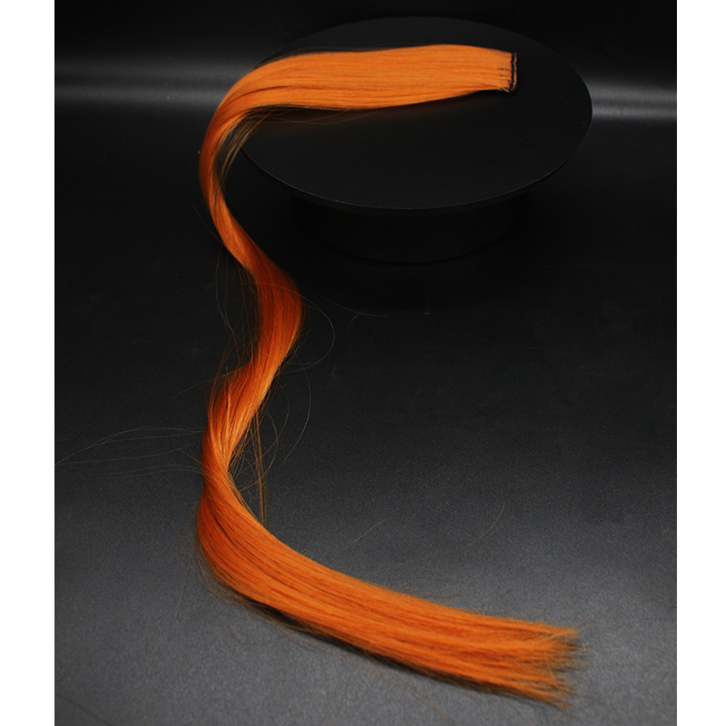 陈卓璇同款发饰挑染脏橘色发绳超仙飘带发夹彩色日韩挂耳染夹子潮