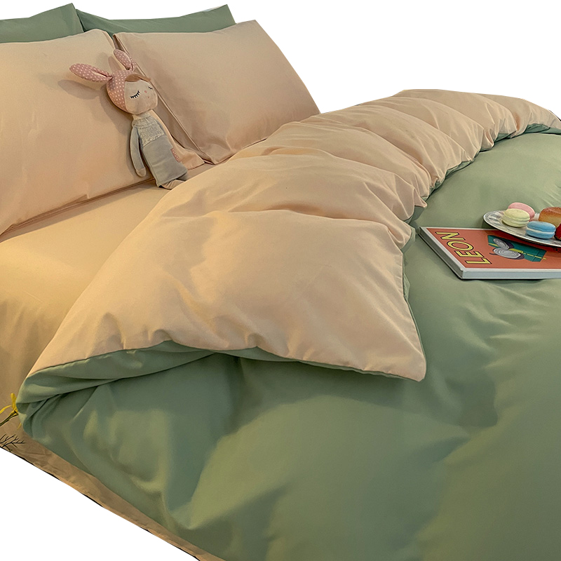 家用双人被子全套一整套带被芯枕芯被单人宿舍床上用品被褥组合装