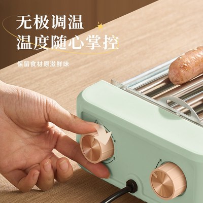 FRUNO烤肠机家用小型迷你宿舍多功能热狗机全自动烤香肠网红神器