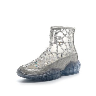 2024夏季薄款马丁靴女时尚镂空网纱凉靴学生百搭网面透气短靴女鞋