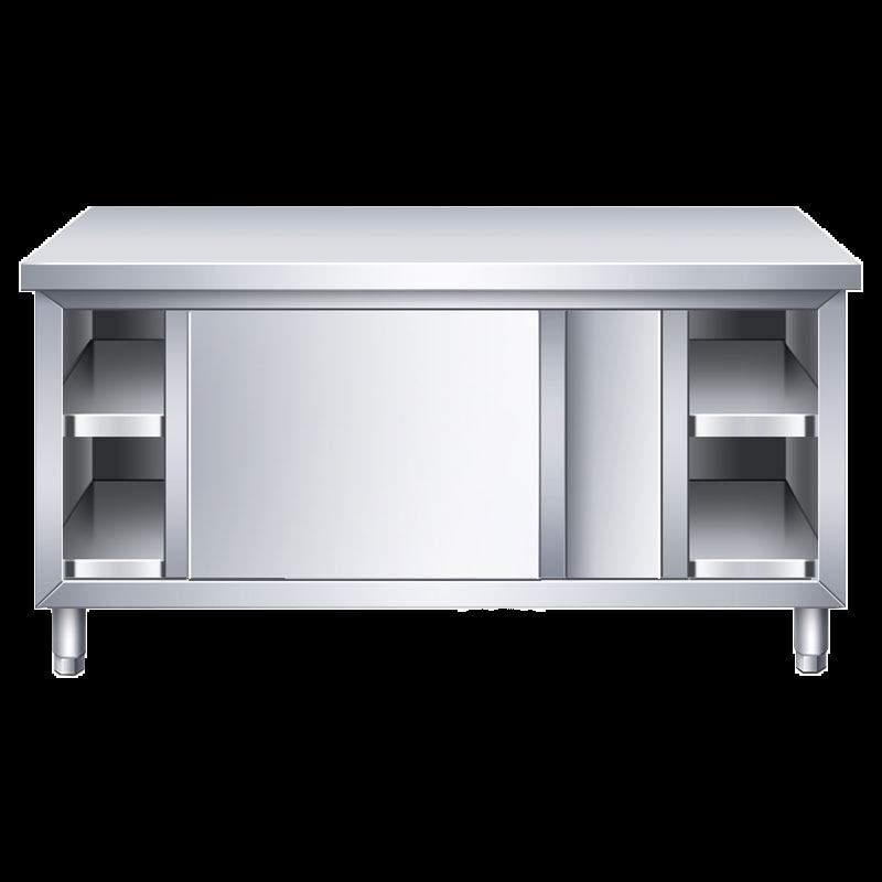 可定制厚不锈钢农村餐具收纳碗柜家用饭店厨房专用一体橱柜工作台